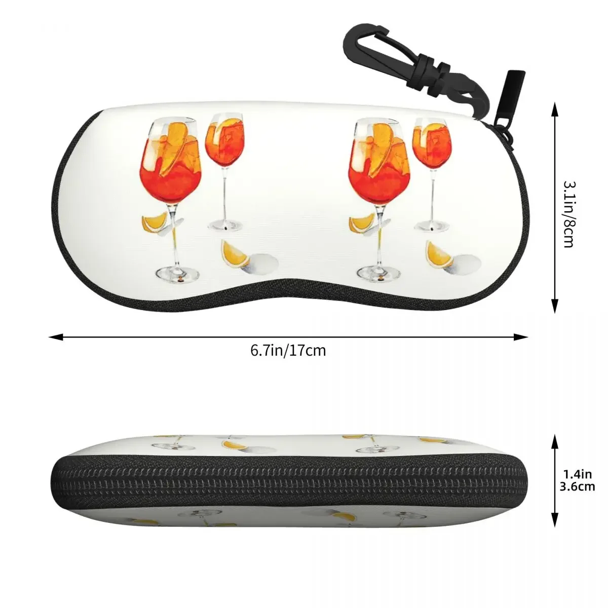 Aperol-Étui à lunettes Spritz Shell pour hommes et femmes, boîte de protection pour lunettes de soleil, sac à lunettes souple, poudres