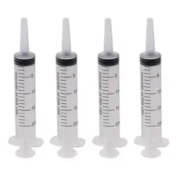 4 Pack Capacity Syringe Syringes Pump, 20ml 60ml Large Plastic Syringe Measuring Syringe Tools Dispensing Multiple Uses