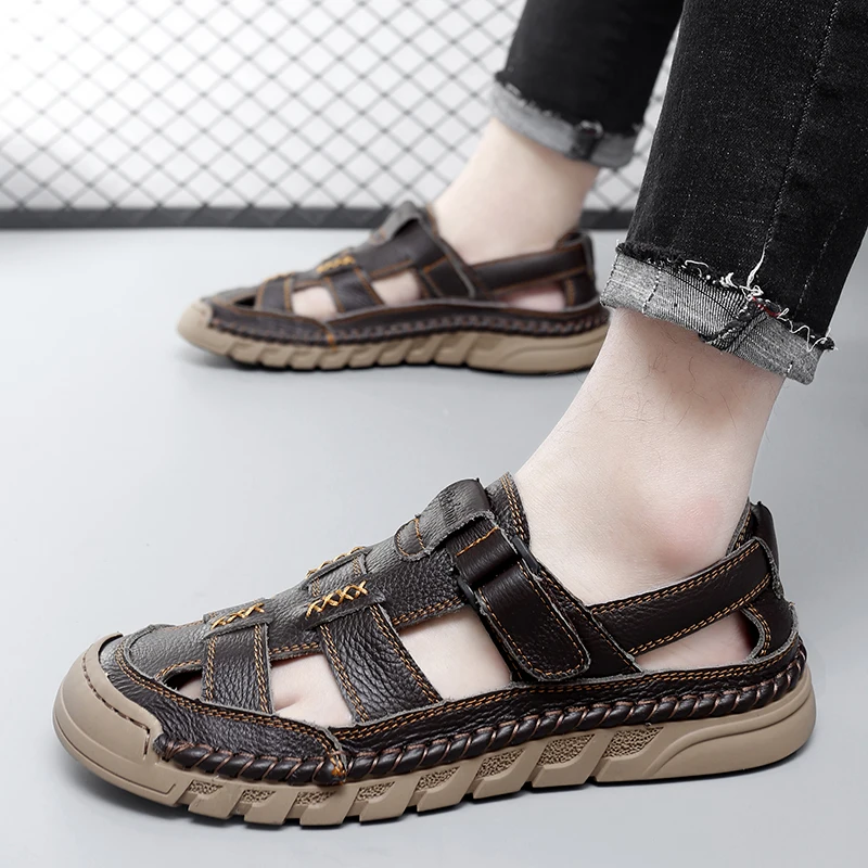 

Новые летние дизайнерские мужские лоферы из натуральной кожи с круглым носком, легкие, дышащие, с перфорацией, на мягкой подошве, удобные и модные