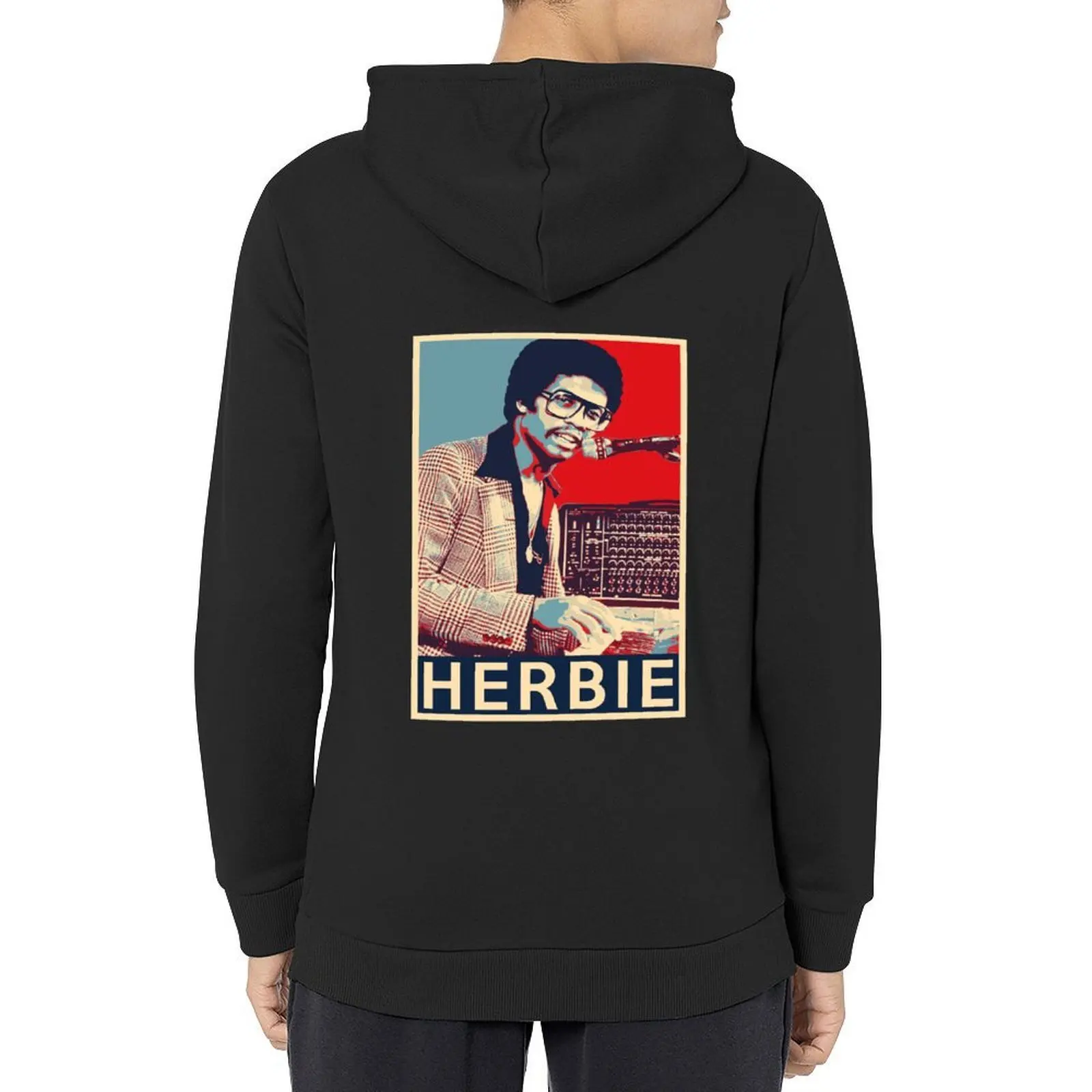 

Herbie Hancock Hope Poster - Sizes of Jazz Musician History Hoodie mens clothes mens clothing blouse tracksuit