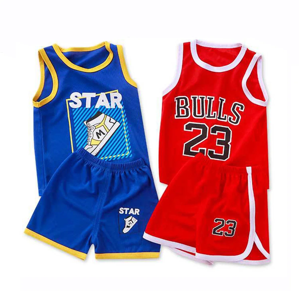 Children's Clothing Summer Children's Sports Jersey Set, Kids Short Sleeved Set