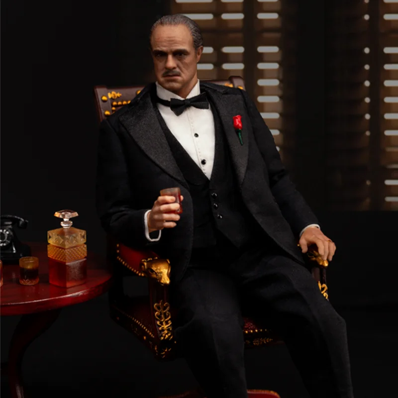 Tiburón de juguete, figura coleccionable a escala 1/12, padrino Marlon Brando, muñeca de 6 ", soldado masculino, modelo de figura de acción, Juguetes