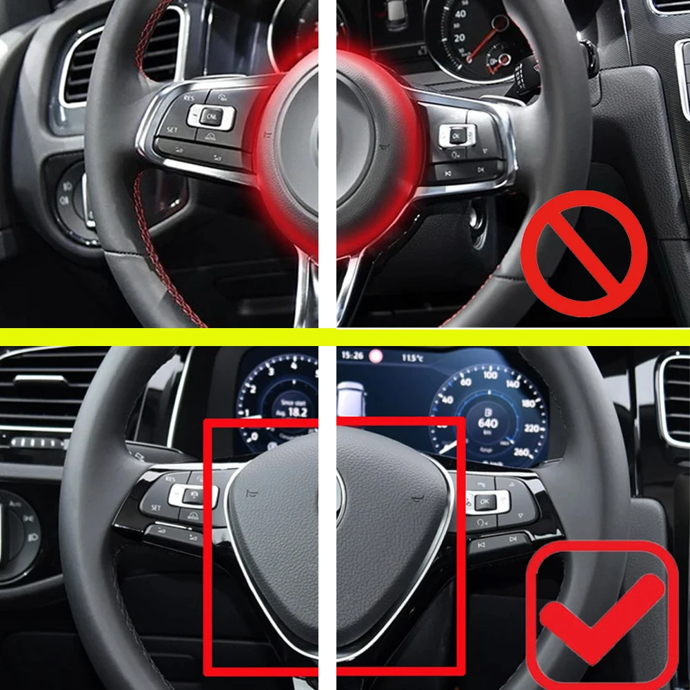 Car steering wheel buttons Trim Cover sticker for VW Volkswagen GOLF 7 MK7 Passat B8 Tiguan L ( 3 kinds of options)