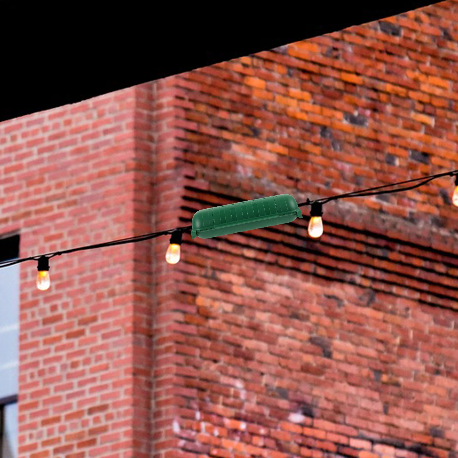 

Outdoor Power Cord Protective Cover Green Medium Size Plug Protector Weatherproof Electrical Box for LED Signs Lights