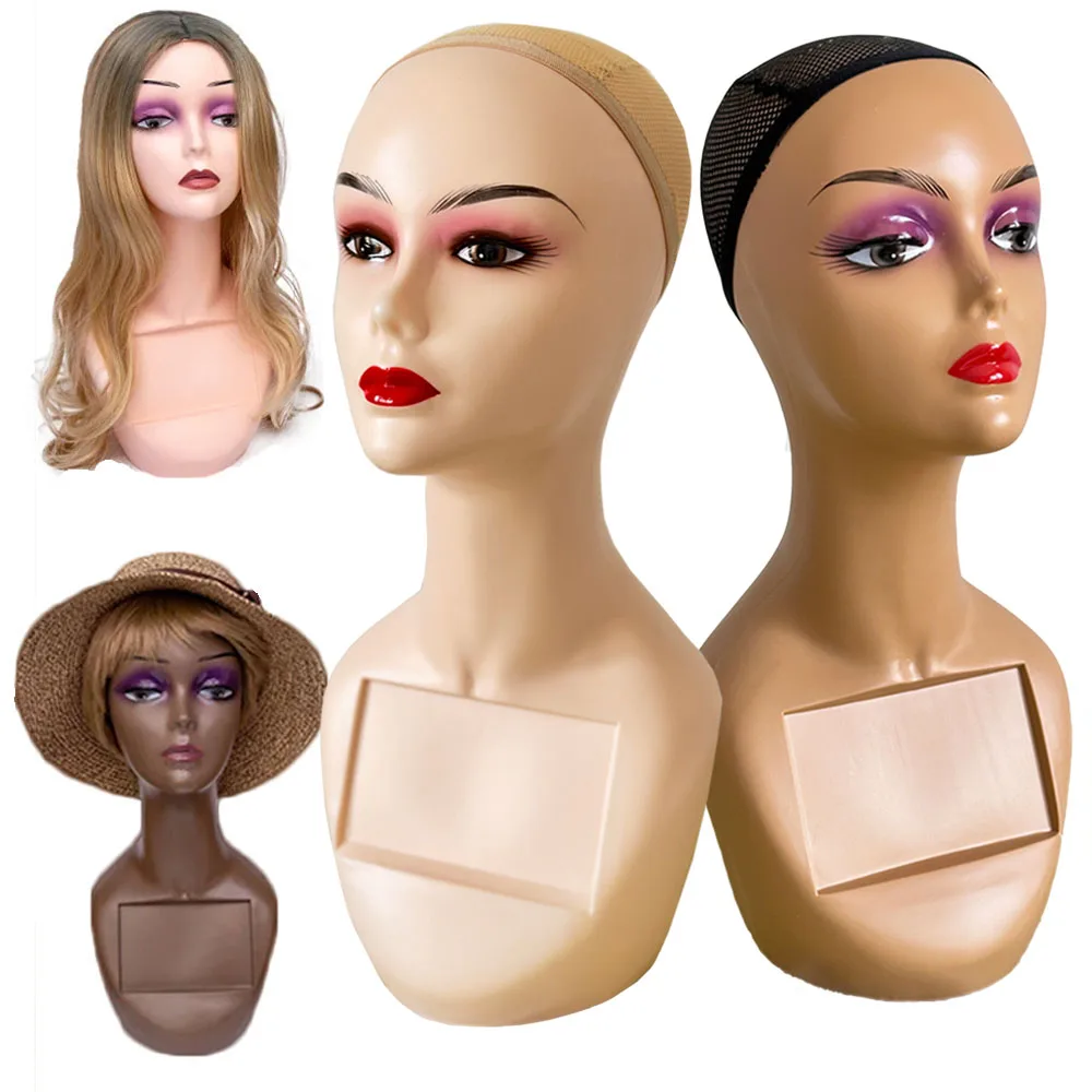 Plastic Mannequin Head for Wig Display