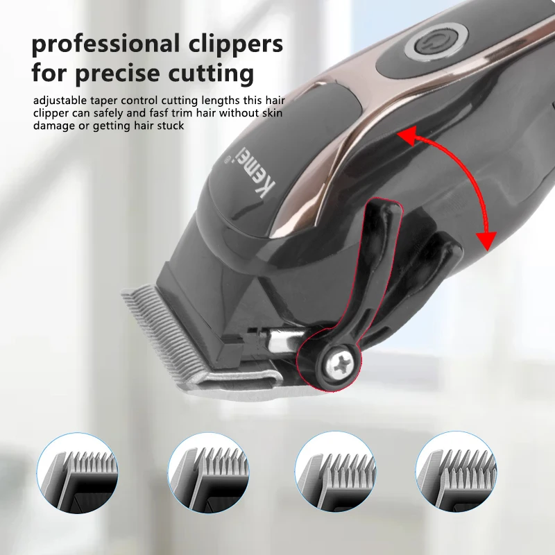 High Quality Professional kemei Electric Hair Clippers For Salon Barber Hair Trimmer KEMEI KM-1990 Rechargeable