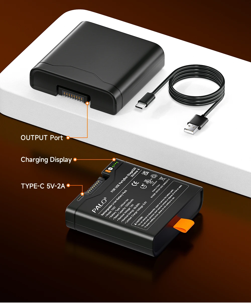 12000mAh Lautsprecher-Akku für JBL Xtreme 4, Akku für JBL PartyBox Stage 320, Hochleistungsakku mit TYPE-C-Ladefunktion – Detail 17