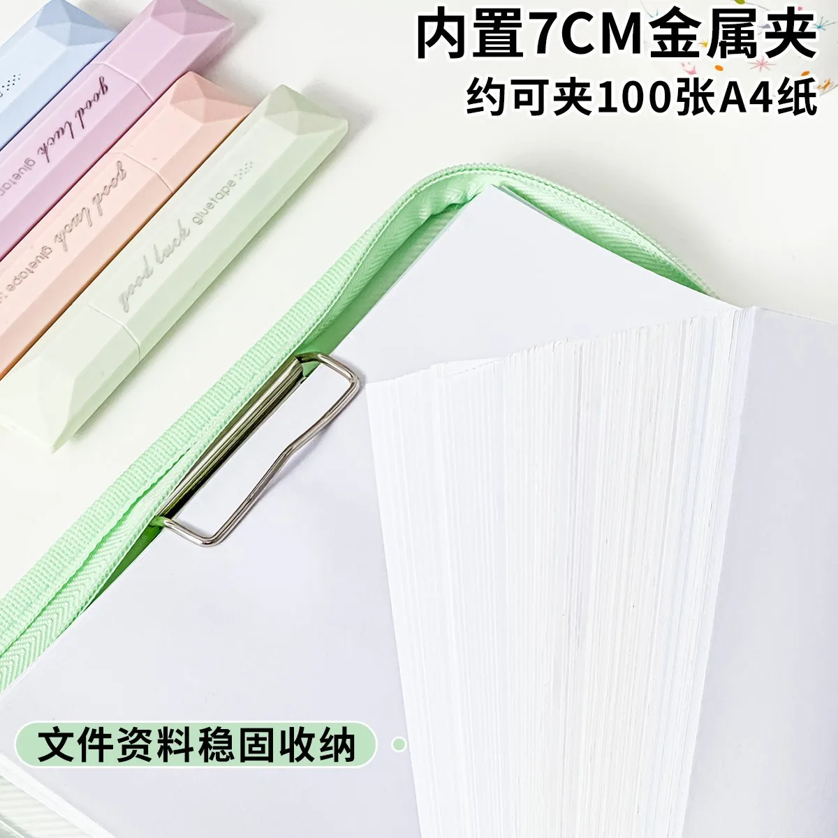 Ins File Bag Transparent A4 File Folders Waterproof Portable Stationery Storage Pouch File Organizer Bag School Office Supplies