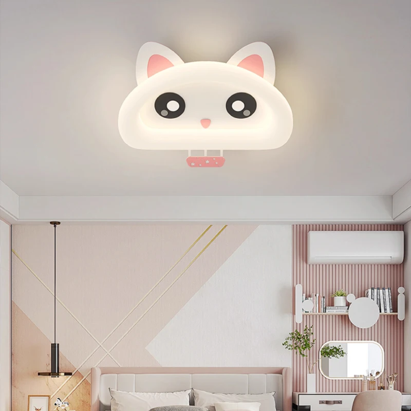 Cute Children's Room Ceiling Lights PVC Cute Animal Light Creative Baby Room Boy Girl Bedroom Princess Room Nursery Ceiling Lamp