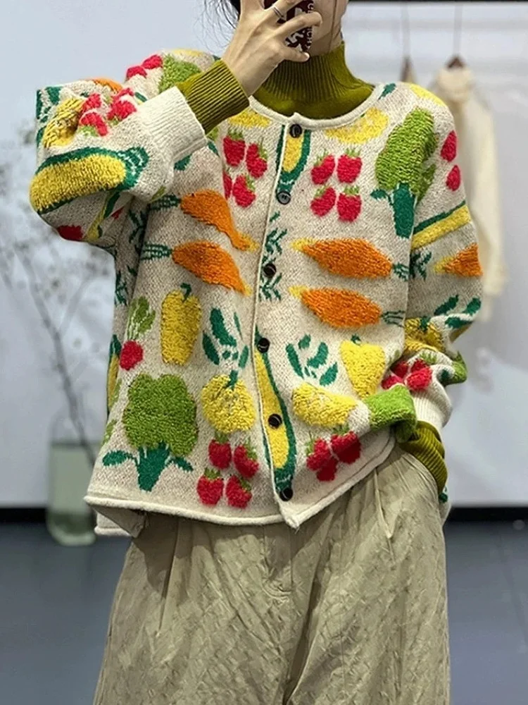 

Осенне-зимний свободный вязаный свитер с длинными рукавами и круглым вырезом, женский универсальный свитер с рукавами «летучая мышь», цветными блоками и цветочной вышивкой