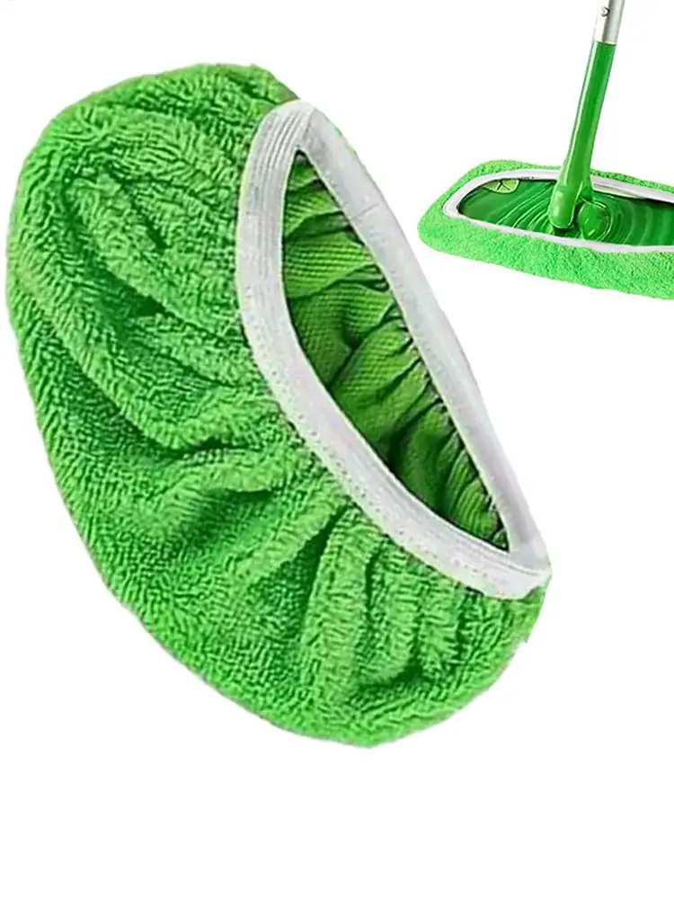 Sweeper Wet & Dry Cleaning Cloths Reusable Microfiber Mop Pads Green Furniture Flooring Mop Head Replacement Washable Rag Towel