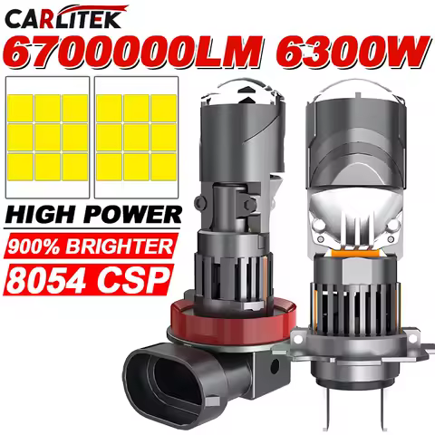 6300W 6700000LM H7 H4 Canbus Car Headlight H11 H8 9005 9006 HB3 HB4 9012 hir2 LED Projector Bulb 6000K Auto Motorcycle Mini Lens