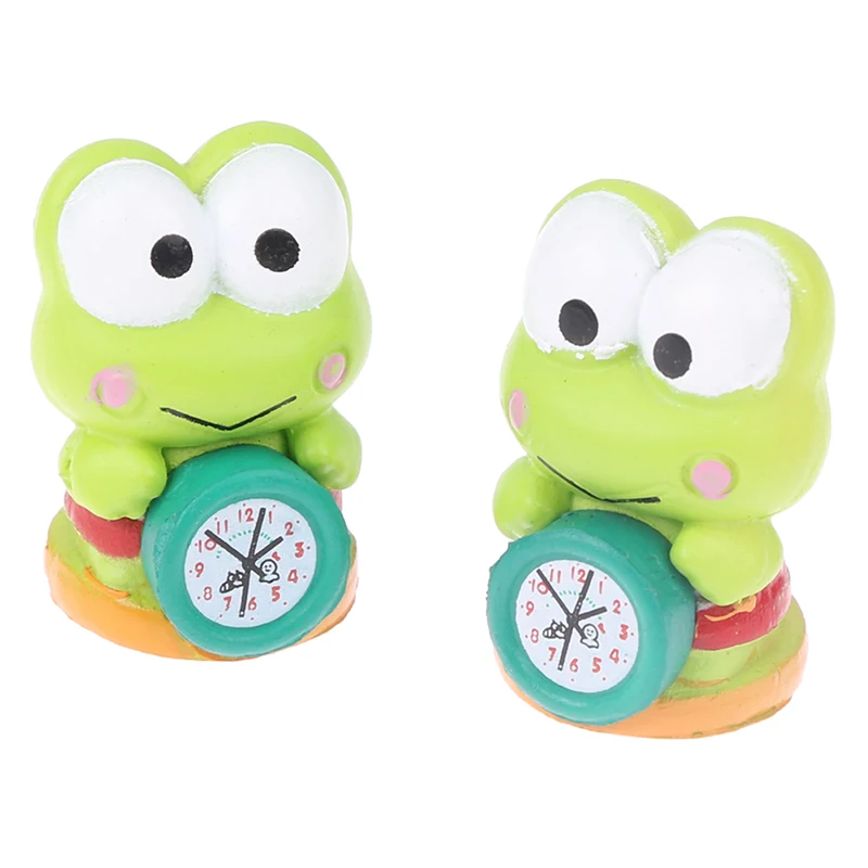 1:12 Dollhouse Miniature Cartoon Doll Clocks Frog Alarm Clock Model Furniture Accessories For Doll House Decor Kids Toys Gift