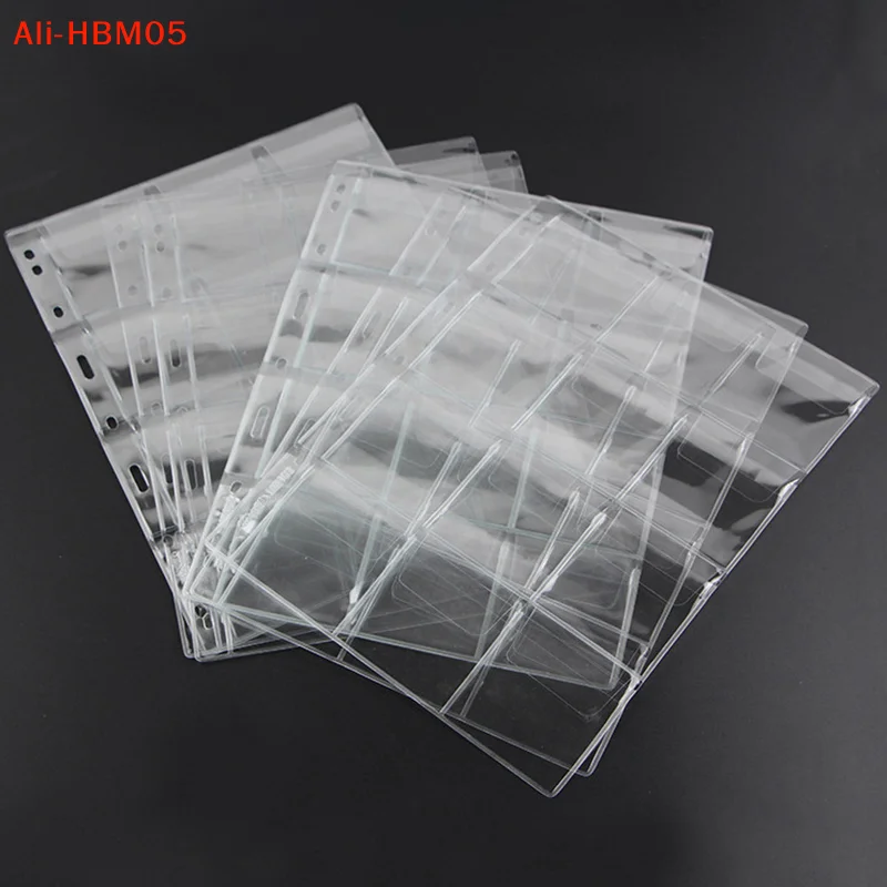 (HB05)9/12 Grids Classic Plastic Coin Holder Sheet Storage Collection Money Album Case For Collection Album Photo Storage