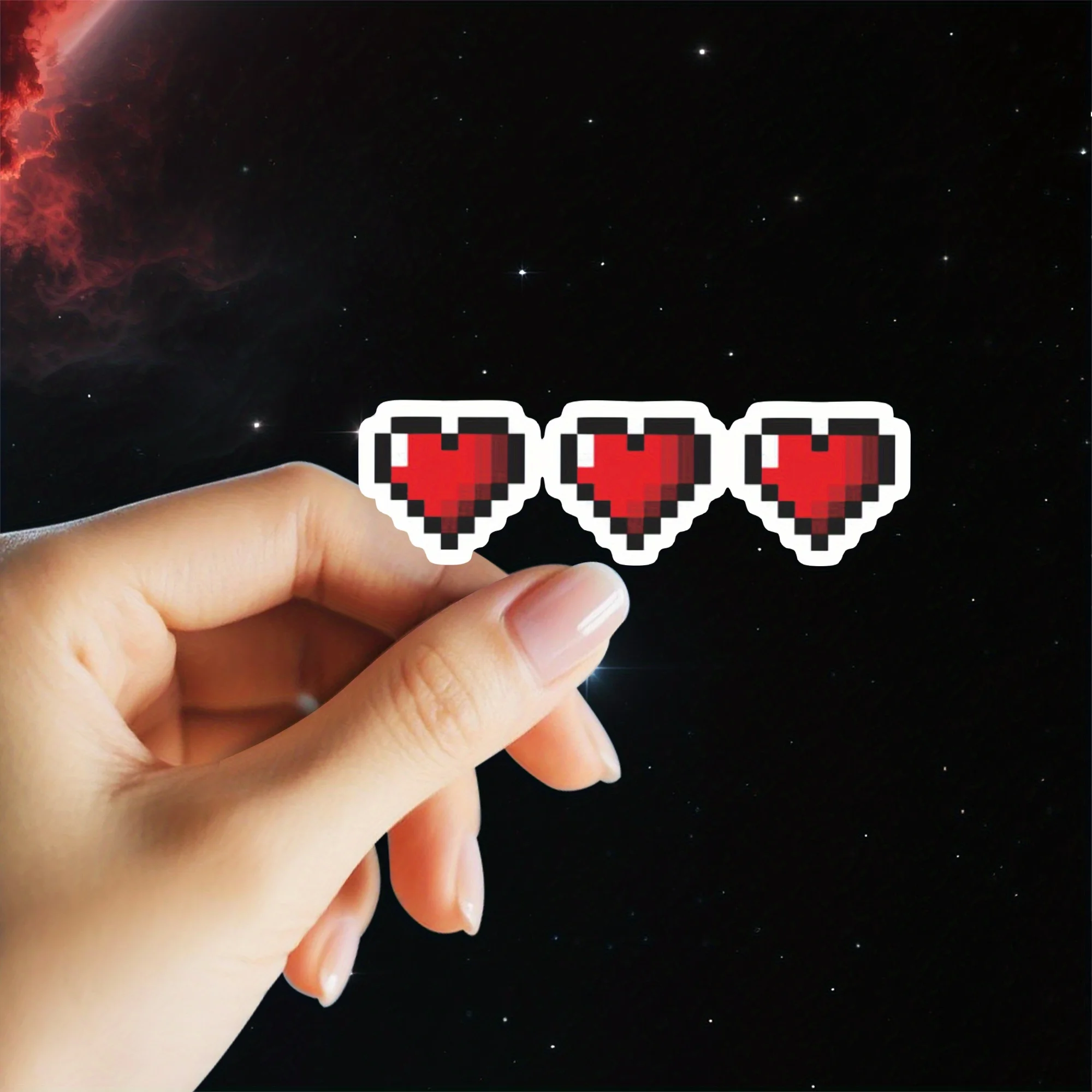 Universal Life Video Game Heart Stickers - Creative Stickers, Scratch resistant Fun Stickers, Suitable for Laptop Decoration