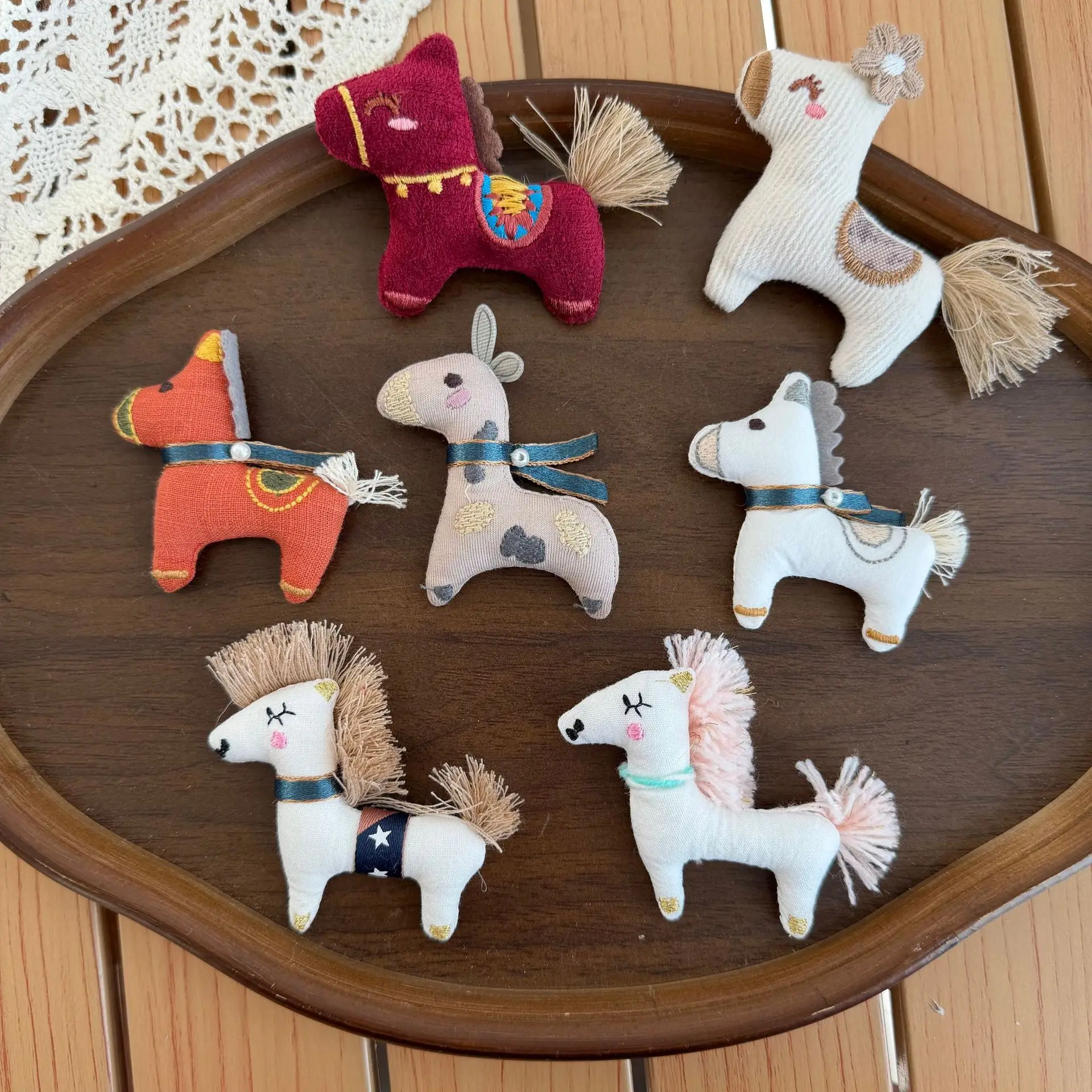 

Stuffed Fabric Cartoon Pony DIY Embellishment Material for Scarf Bag Pendant Clothing Accessory Soft Premium