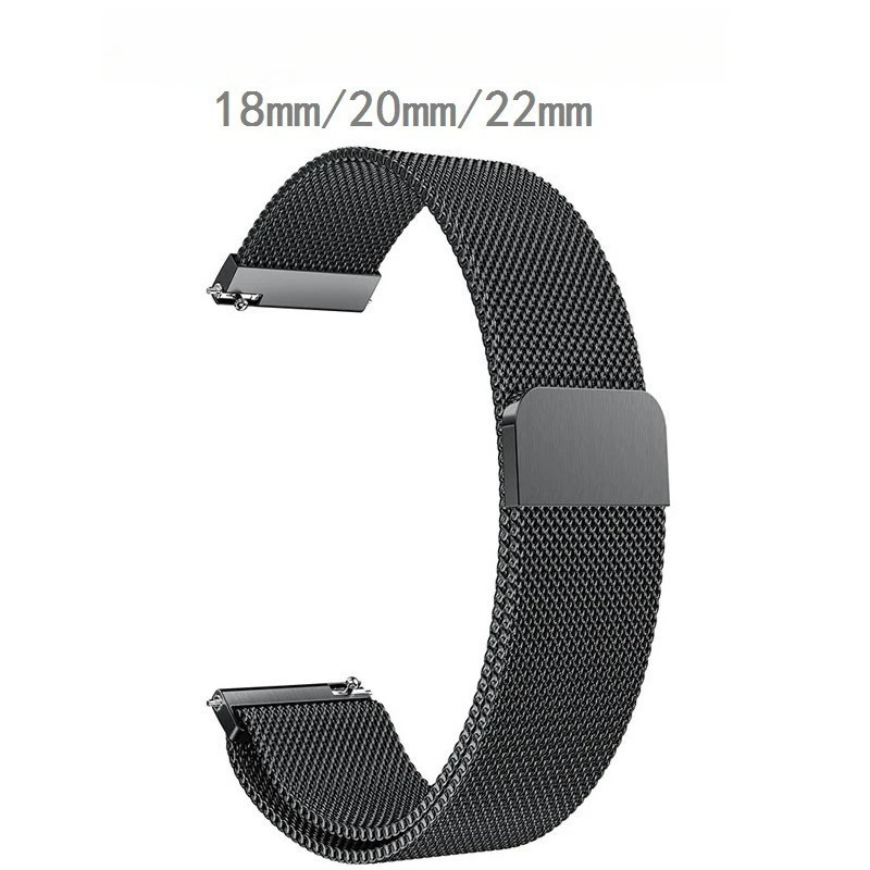 

Ремешок 14/16/18/20/22 мм, магнитный плоский/выпуклый ремешок из нержавеющей стали 2026