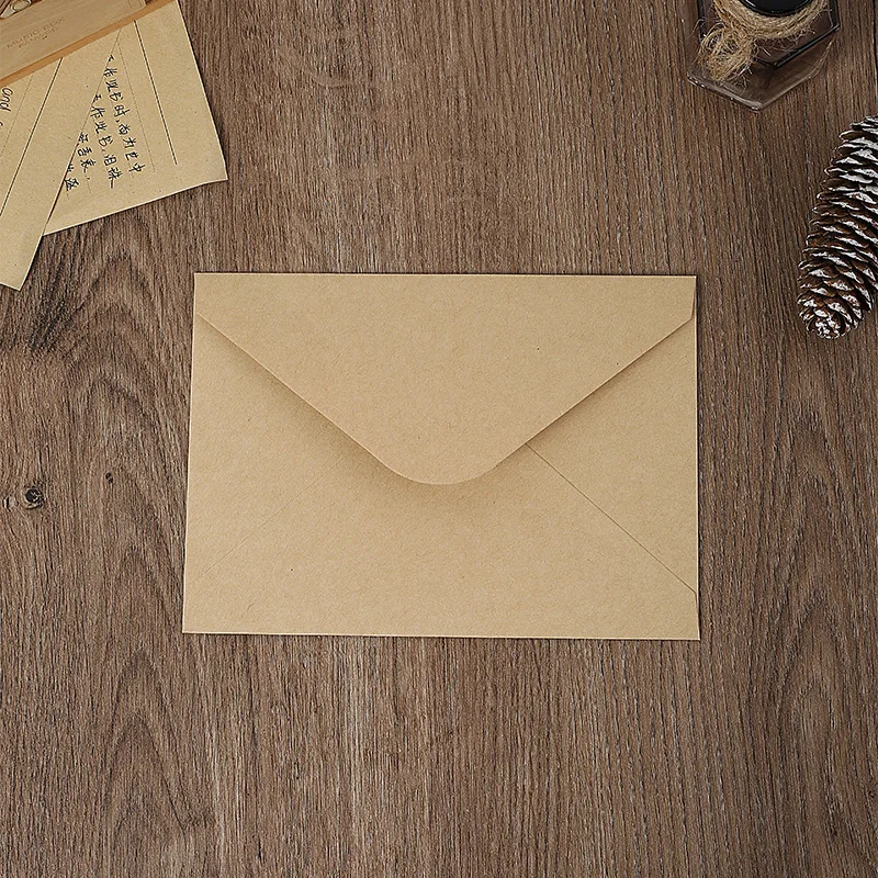 100pcs Kraft Paper Blank Envelope white Wedding Invitations Business Supplie Postcard Large Giftbox Packaging Storage Stationery