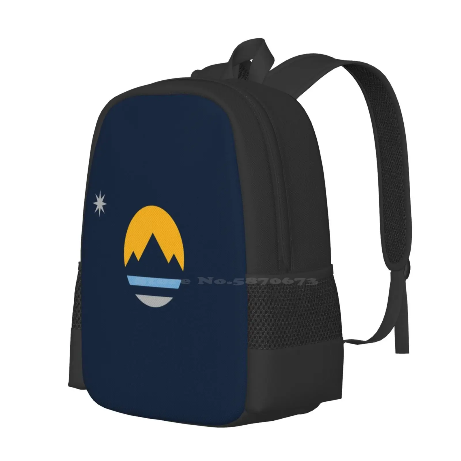 The Reno ( Flag Of The City Of Reno , Nevada ) School Bags For Teenage Girls Laptop Travel Bags Reno Nevada Blue Navy White