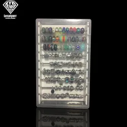Acrylic Charm Bracelet Beads Display Tray Box with Cover Trollbeads Necklace Pearl Vintage Pandora Charms Storage Organizer Case