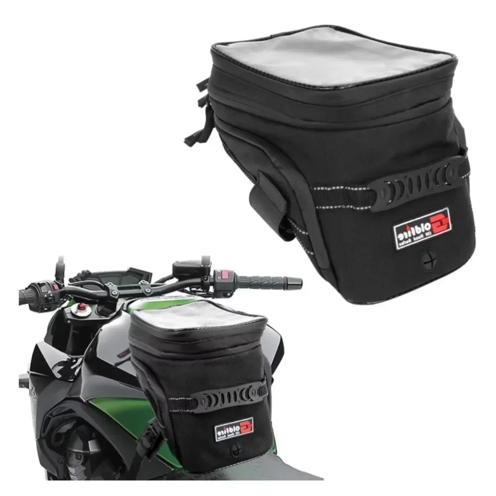 Universal Motorcycle Equipment Tank Bag Gas Oil Fuel Tank Bag Waterproof Saddle Bag Reflective Shoulder Bag 2022 Upgraded