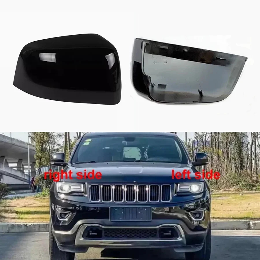 

For Jeep Grand Cherokee 2014-2021 Replace Outside Reverse Mirror Cover Cap Wing Door Side Mirrors Housing Shell Black