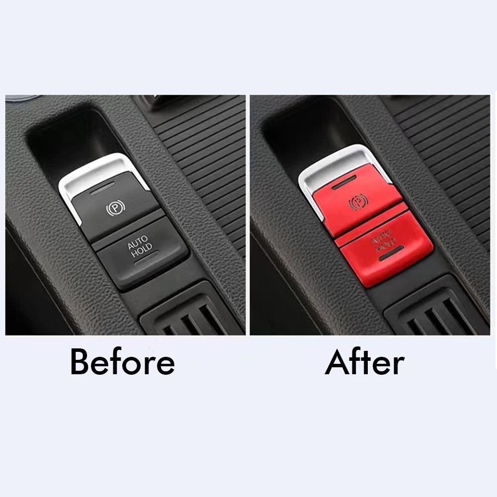 For VW Golf 7 7.5 MK7 AT 2015-2019 Car Handbrake Auto Hold P Switch Button Sticker Cap Cover Trim Protection Accessories