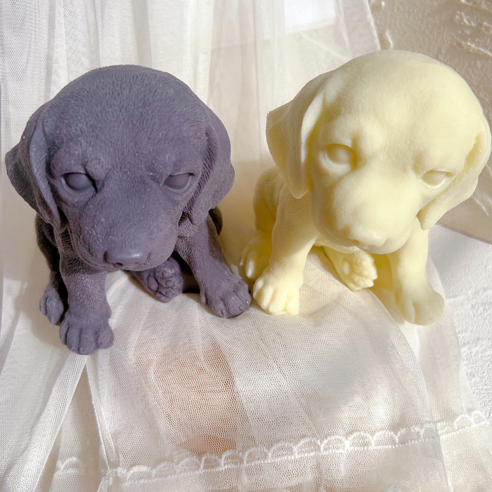 3 Breed Puppies Wax Silicone Mould Beagle Dog Candle Silicone Mold Animal Puppy Dog Lover Home Decor