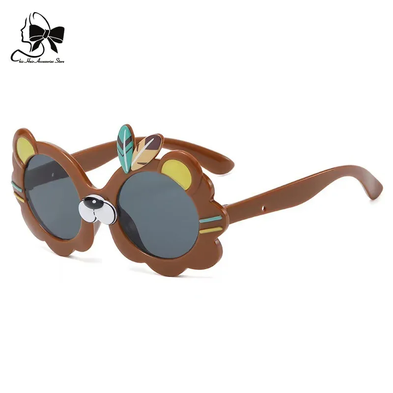 2024 New Hildren\'s Sunglasses Cartoon Cute Boys Girls Tiger Style Glasses Summer UV Protection Sunglasses for Kids Gafas De Sol