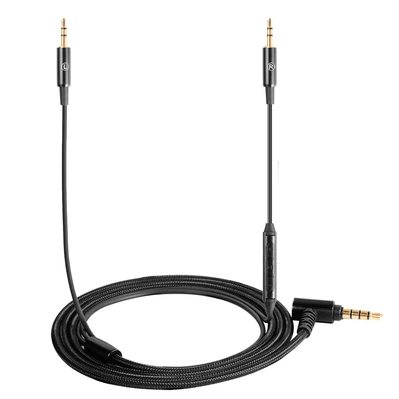 Flexural Replacement 1.4m Audio Cable With Mic For Sol Republic Master Tracks HD V8 V10 V12 X3 Headphone Audio Cable