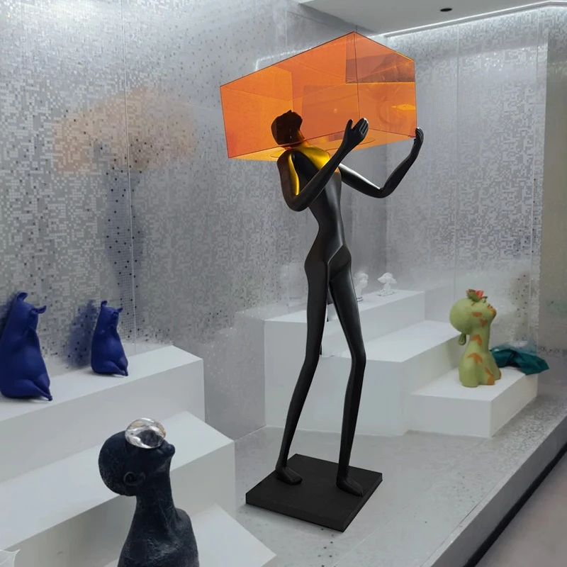 Creative humanoid sculpture ornament hotel lobby large shopping mall decoration