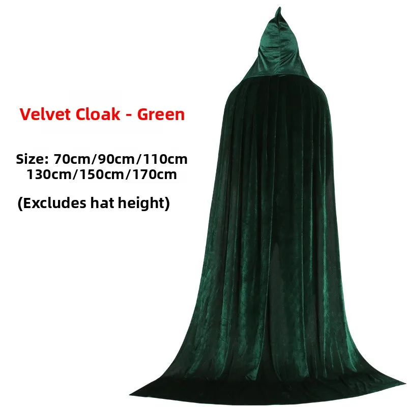 رداء مخملي للهالوين، رداء ساحر ذهبي مخملي، زي أمير، إكسسوار عصا سحرية لحفلات الأزياء النسائية