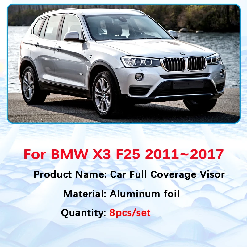 Солнцезащитные очки для автомобилей BMW X3, F25, 2011 ~ 2017, ветровое стекло, защита от УФ-лучей, фотоаксессуары 2012, 2013, 2014, 2015