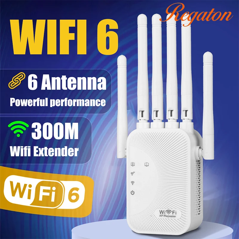 Amplificador WiFi de Alta Velocidad 300M, Extensor Inalámbrico de 2.4GHz, Repetidor de Señal Confiable, Fácil de Usar, Potenciador de Red para Interiores