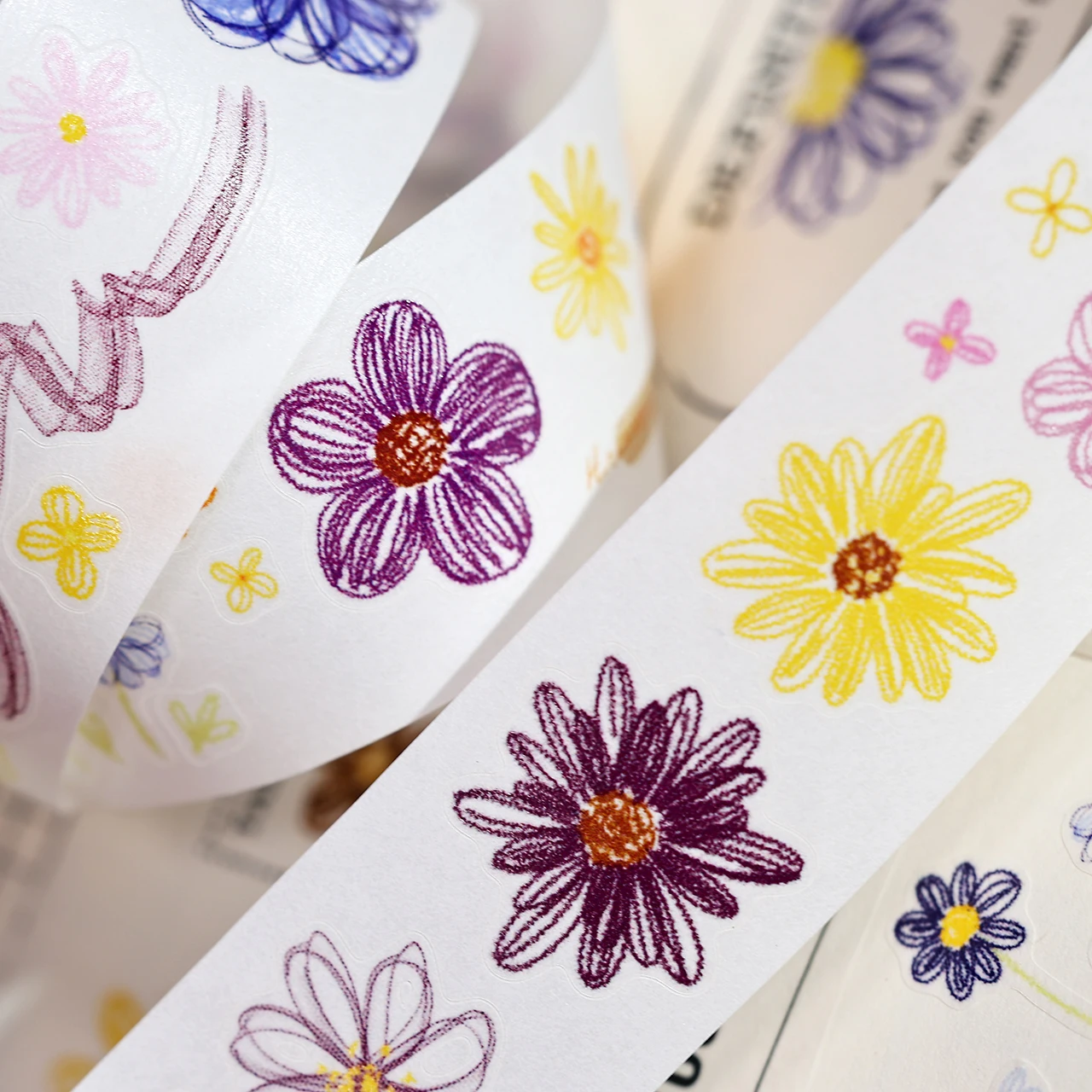 

Washi Pet Tape Roll New [veil] Light Retro Salt Series Small Flower Versatile Journal Die Cutting Xiao Bai Jia