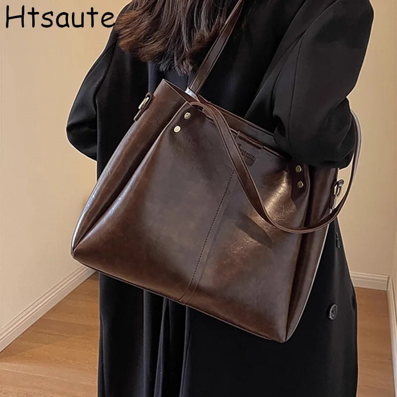 

Fashion Underarm Bags For Women Top PU Leather Bucket Bag Hand-held Shoulder Cross-body PU Leather Women's Bag bolasa