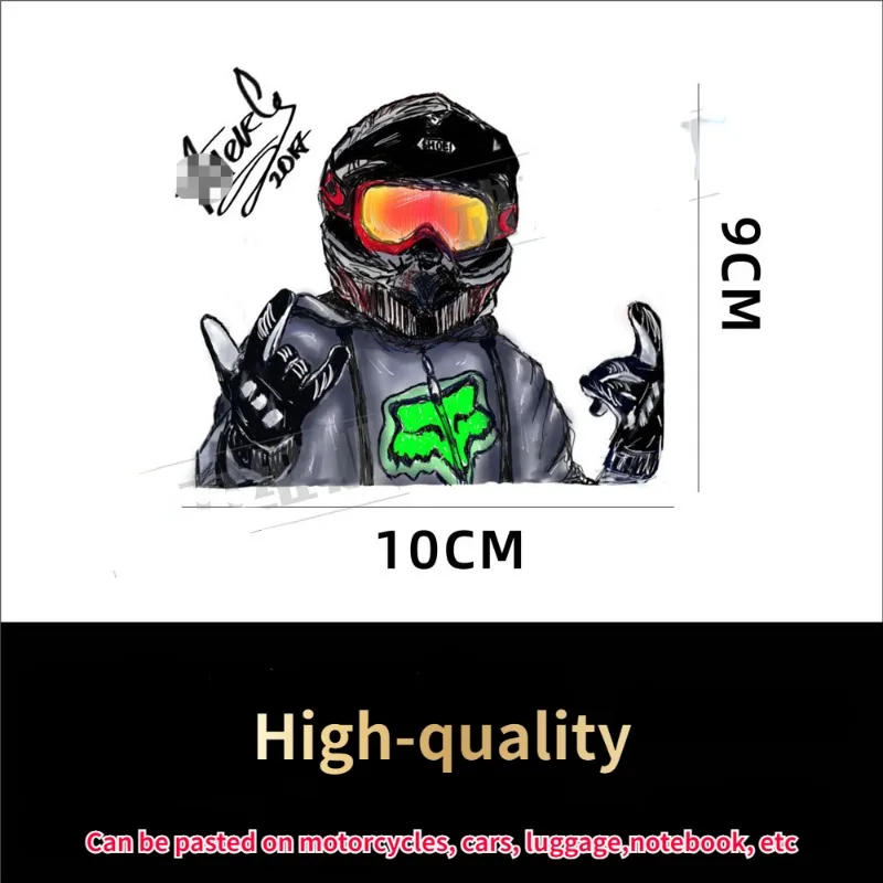 Reflective Motorcycle Stickers Motorbike Racing ATV Fuel Tank Trunk Q Version Moto Stickers and Decals Waterproof Accessories