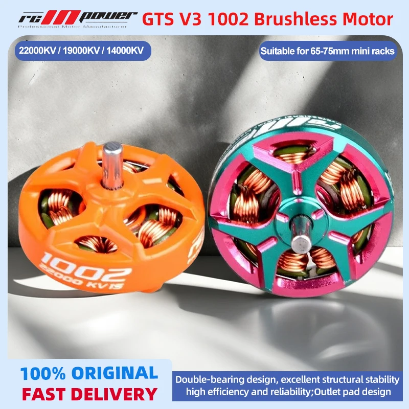 

RCINPOWER GTS V3 1002 14000KV 19000KV 22000KV 1-2S Бесщеточный двигатель для зубочисток 75 мм Tinywhoop до канального дрона с рамой 2/2,5 дюйма