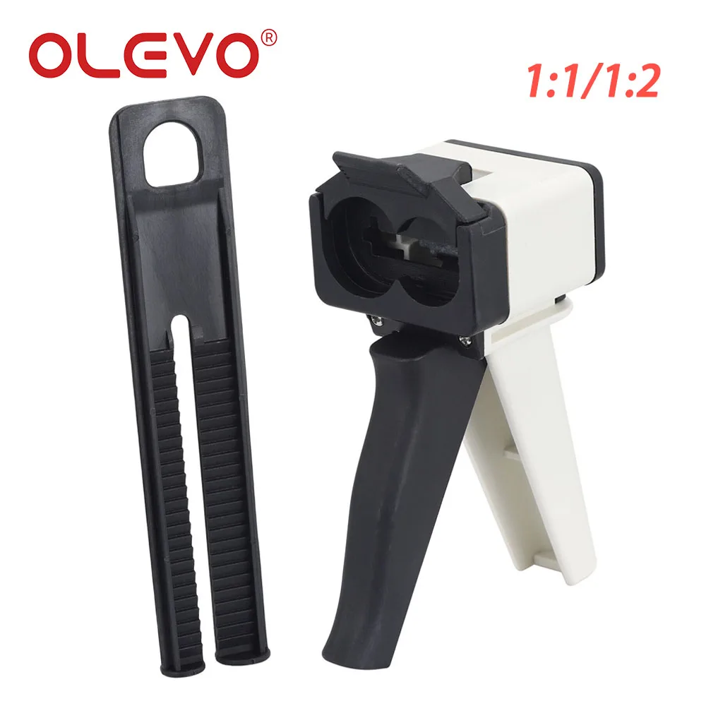 OLEVO Dental Impression Mixing Dispenser Gun Universal For Dispensing Temporary Crown Material Silicone 2:1/10:1 Dentistry Tools