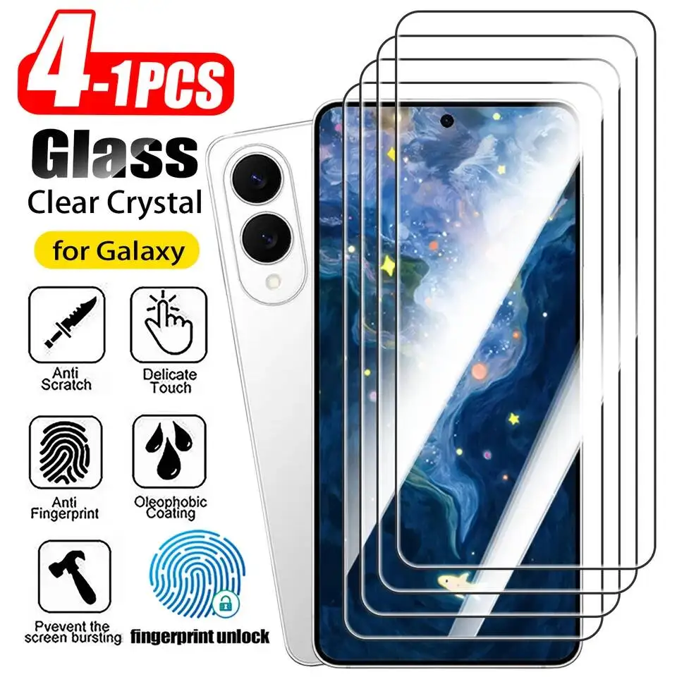 1-4PCS Screen Protector Galaxy S25 S24 Ultra S23 Plus S22+ Tempered For Samsung S21 FE Glass