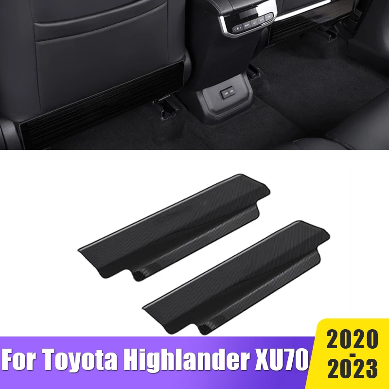 

Stainless Steel Car Rear Seat Anti-Kick Pad Protector Cover For Toyota Highlander Kluger XU70 2020 2021 2022 2023 Anti-dirty Mat