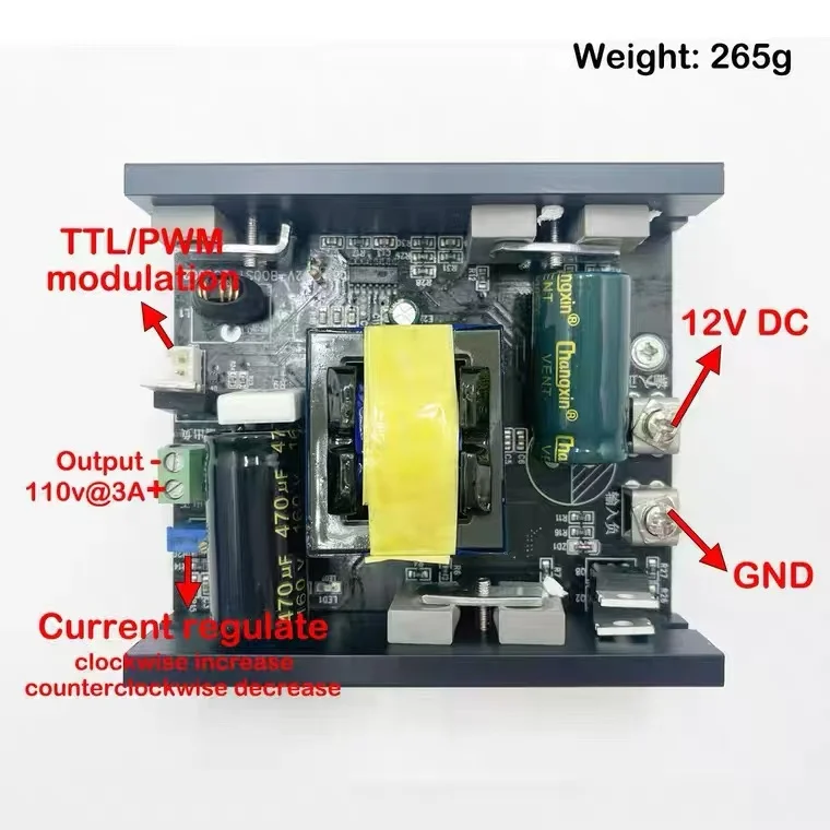 3C High Power Laser Module Driver Board 12V Boost voltage 85V @3.3A Fit For NUBM31 NUBM36 Constant Current Constant Voltage
