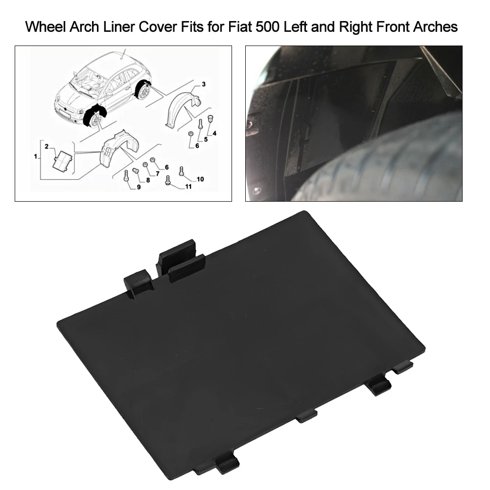 Car Wheel Arch Liner Cover Panel Fits for Fiat 500 Left and Right Front Arches 71752114 Wheel Arch Liner Cover Car Accessories