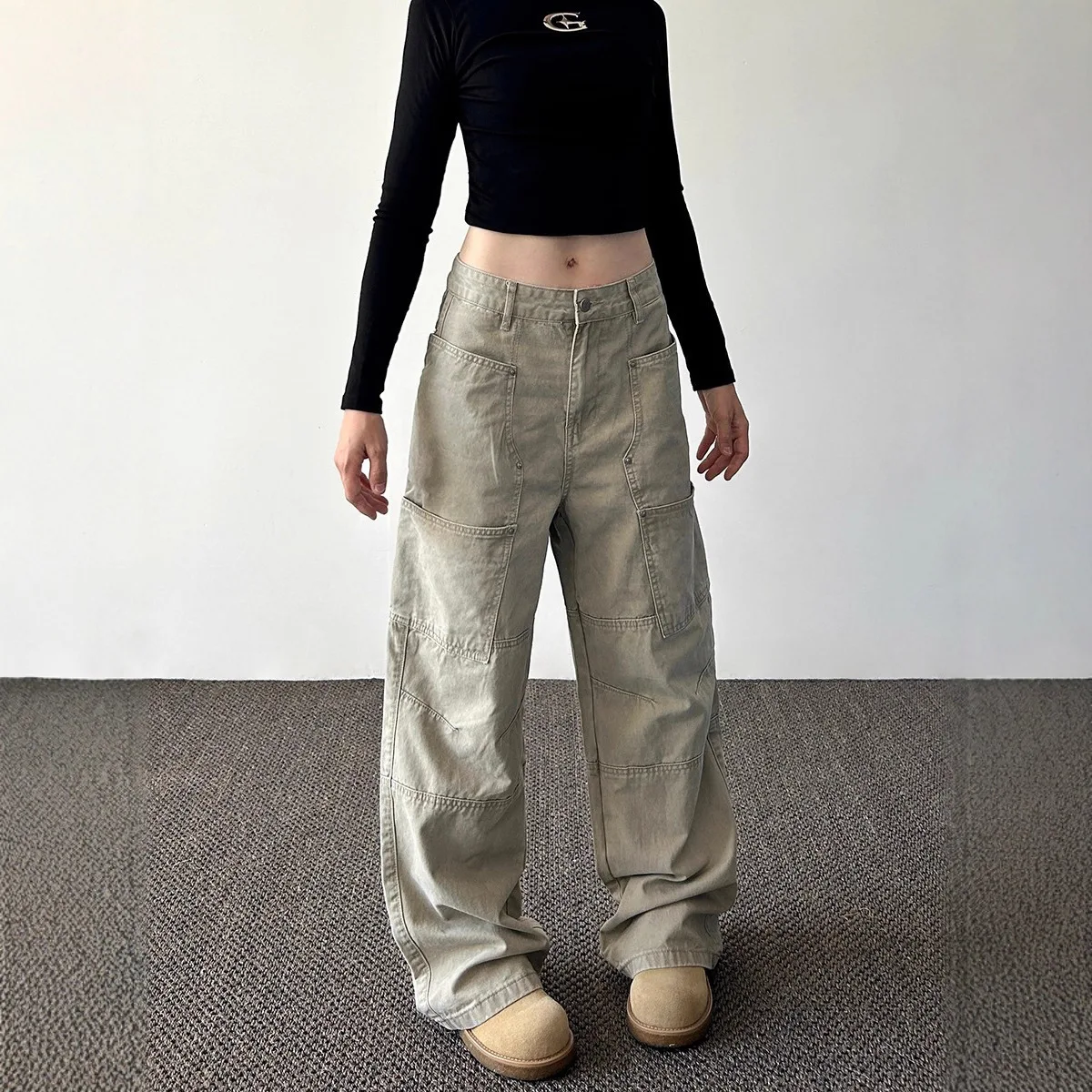 Women Jeans 2025 Autumn Cleanfit Pants Retro Design Unisex High Waist Wide Leg Straight Fit Loose Versatile Casual Trousers