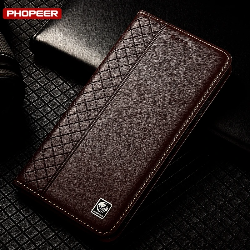 Case For Realmi Realme GT Neo 2 3T 5 6 6T SE Pro 5G GT6T GT6 256/512 Magnetic Wallet Cover Napa Grid Genuine Leather Cover