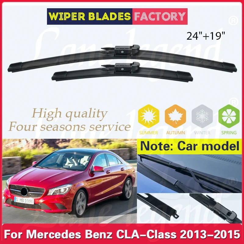 

For Mercedes Benz CLA Class 2013 2014 2015 Front Wiper Blades Windscreen Rain Brush CLA180 CLA200 CLA220 CLA250 CLA45 AMG 24"19"