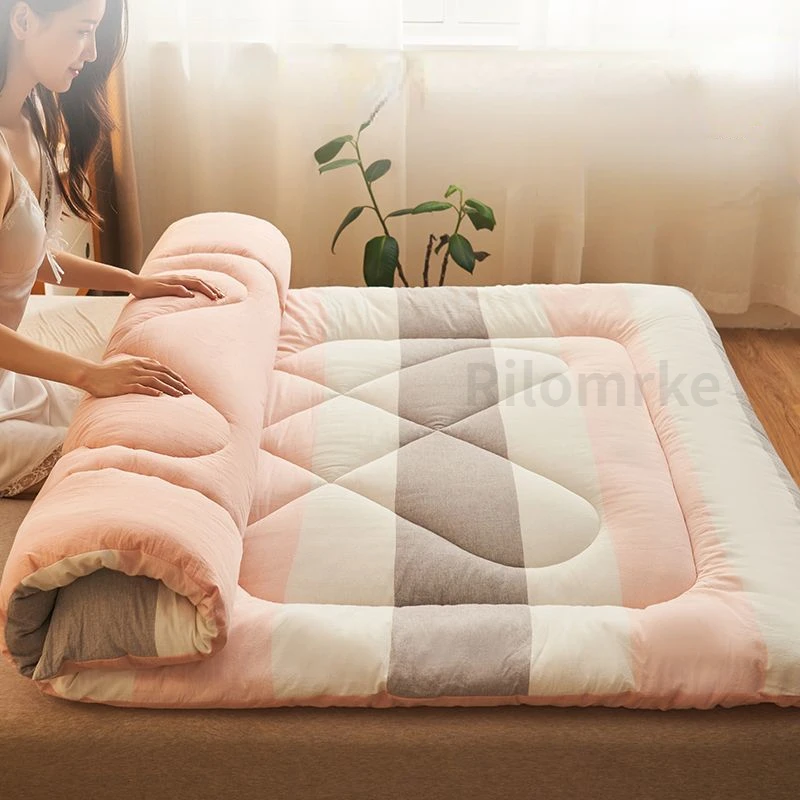 

Washable Cotton Mattress Thickened Warm Soft Pad Winter Household Sleeping Pad Bed Dormitory Student Bedding Foldable