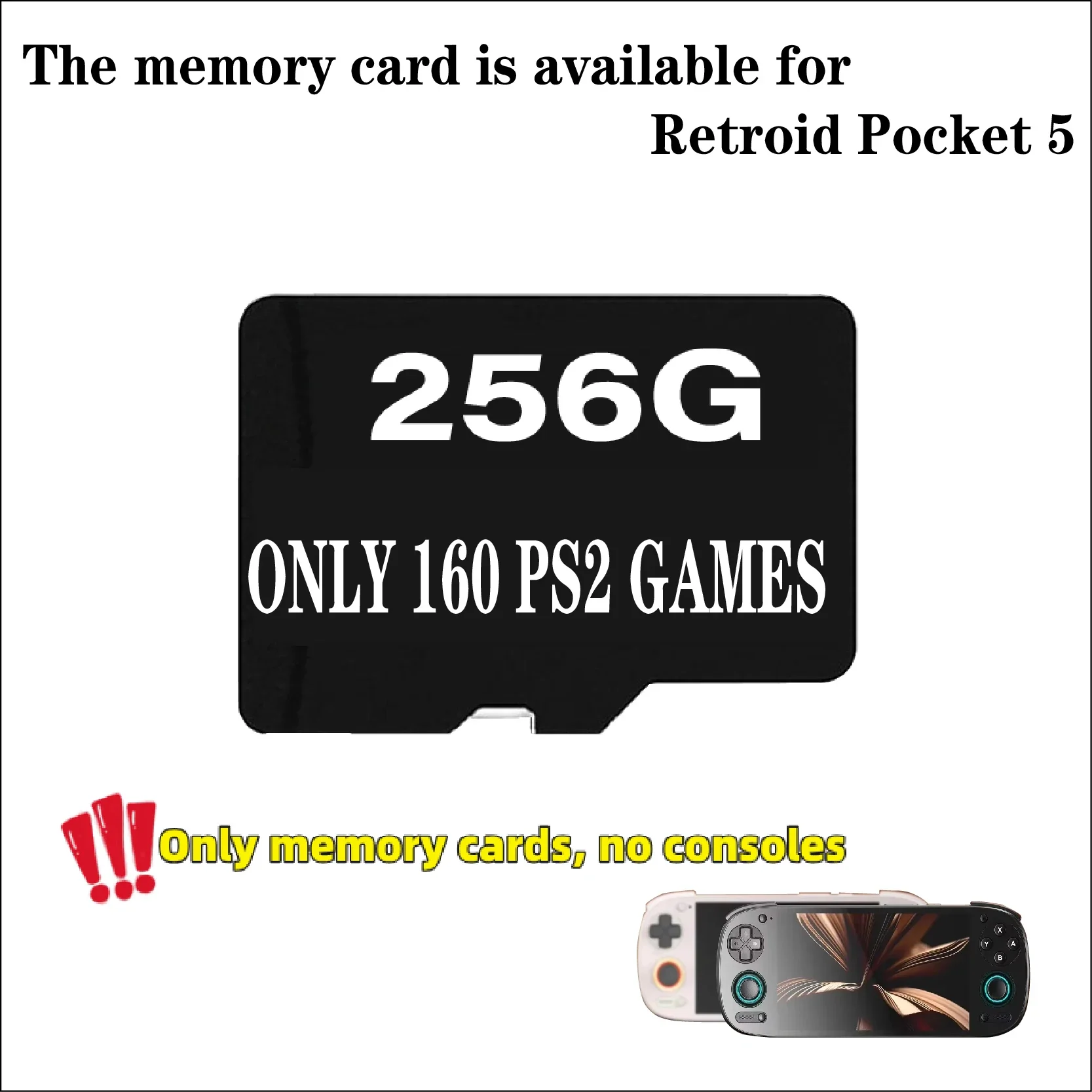 ريترويد جيب 5 TF بطاقة الذاكرة ل RP5 شعبية الكلاسيكية الرجعية لعبة PS2 PSP 3DS 512G بطاقة أندرويد 13 المحمولة المحمولة