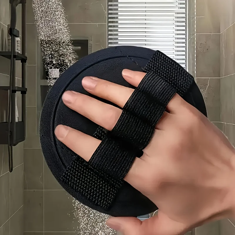 

2 piece of exfoliating scrub, suitable for soft touch of face and body, rich foam, painless, personal care bath gloves