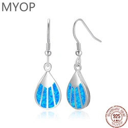 MYOP Trendy Shell Shape Jewelry Earring For Women Synthetic Blue Fire Opal Purple Earrings Party Gift